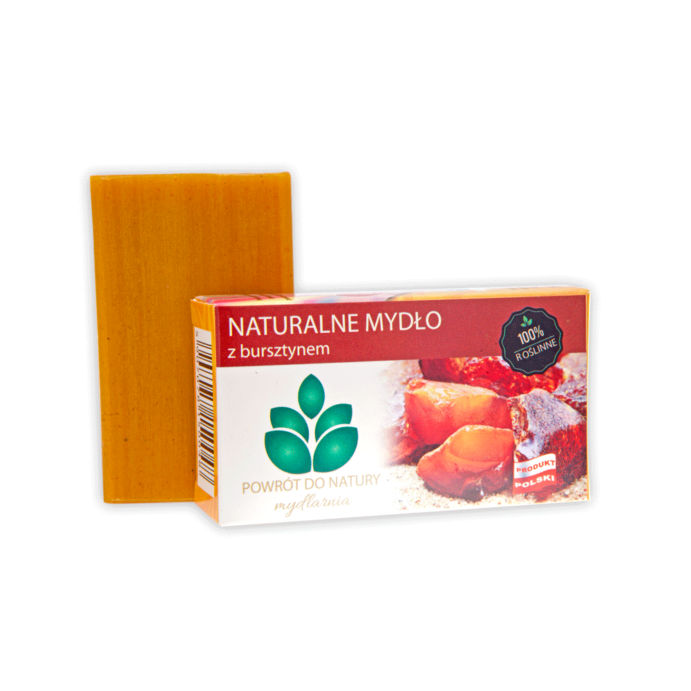 Naturalne mydło z bursztynem 100 g