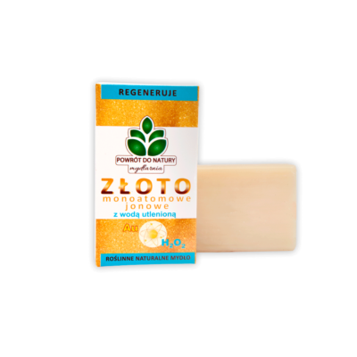 Naturalne mydło ze złotem monojonowym i wodą utlenioną