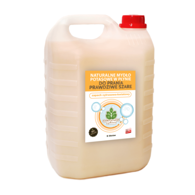 MYDŁO POTASOWE "PRAWDZIWE SZARE" DO PRANIA W PŁYNIE ZAPACH CYTRUSOWO-KWIATOWY 5 litrów