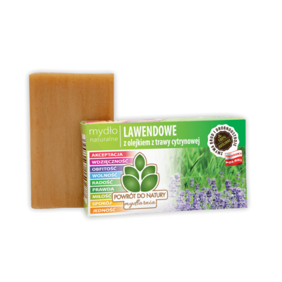 Naturalne mydło z olejkiem z trawy cytrynowej i olejkiem lawendowym 100 g