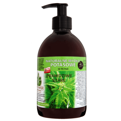 Naturalne mydło potasowe konopne w płynie 500 ml